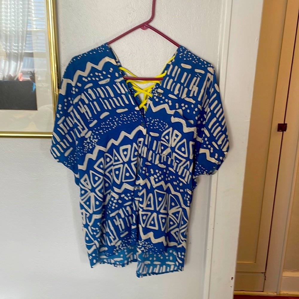 Vintage 90s Aztec button up shirt